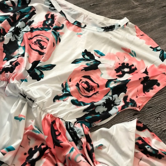 💕 Floral short sleeve dress side pockets - Picture 4 of 5